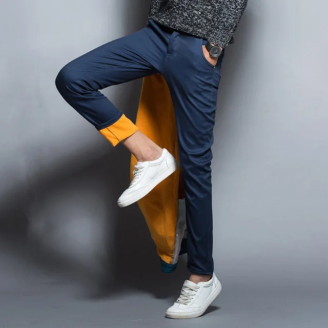 CHOLYL зимние мужские теплые джинсы новые классические стильные деловые повседневные утолщенные эластичные джинсовые штаны мужские Брендовые брюки синие Черные - Цвет: baolan