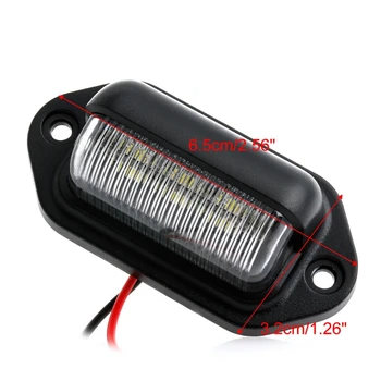 

2x 12V 6 LED Number License Plate Tag Interior Step Light RV Boat Trailer Truck X6HF