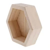 New Wooden Necklace Jewelry Display Tray Case Holder Rack Hexagon Storage Box 2