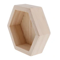 New Wooden Necklace Jewelry Display Tray Case Holder Rack Hexagon Storage Box 2