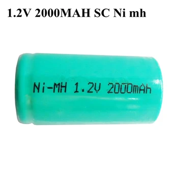 

20 Pcs NIMH SC 1.2V 2000mAh High Rate Rechargeable Battery Interphone Diy Battery Pack for Sweeper Vacuum