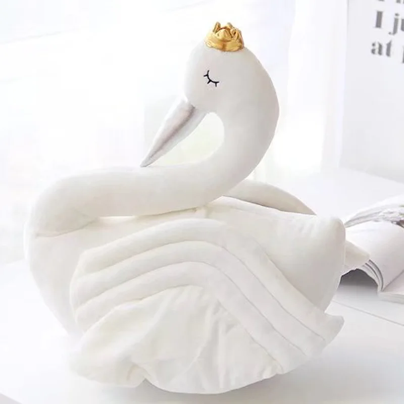 

INS New Style Series Youyagongzhu Swan with Crown Doll Pillow And Blanket-in-Baby to Sleep with Doll Pillow