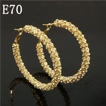 hoop earrings for women copper high quality drop zircon earrings very shining - Image 6