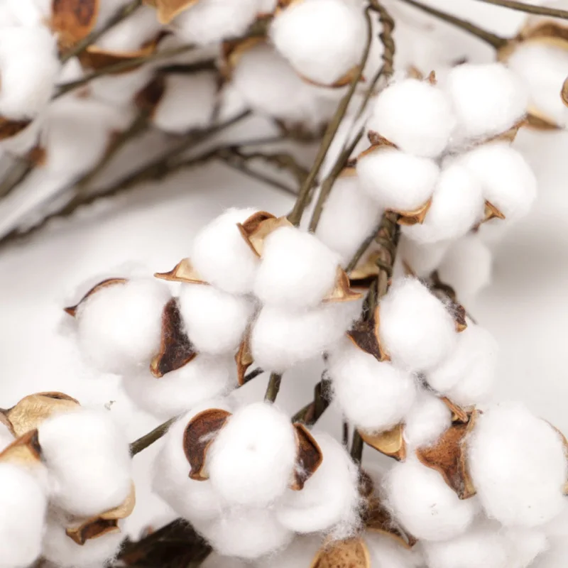 Christmas Artificial Cotton Wreath Cotton Bolls Flowers Garland For Home Hanging Decor Housewarming Gift