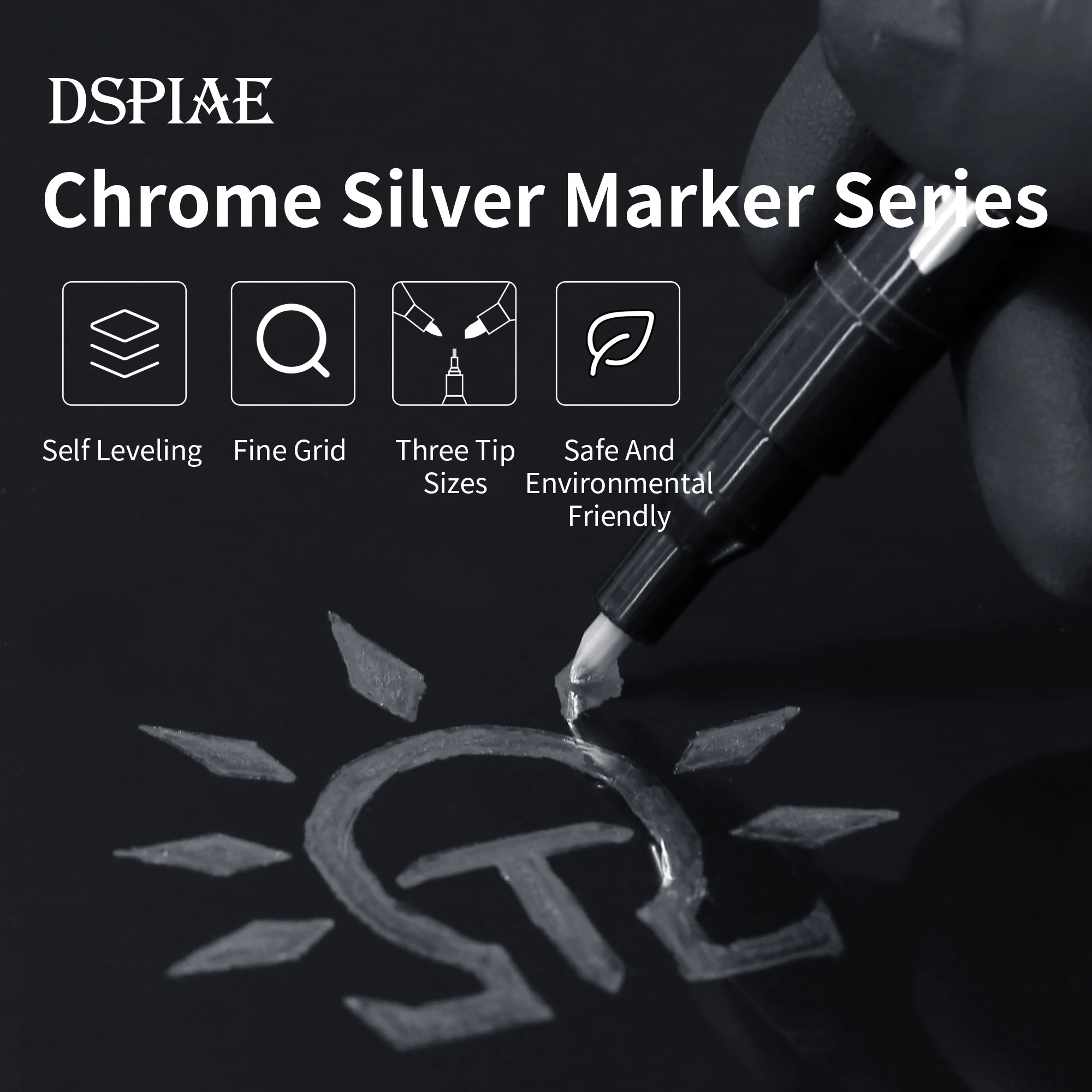 

DSPIAE Chrome Silver Markers Thick