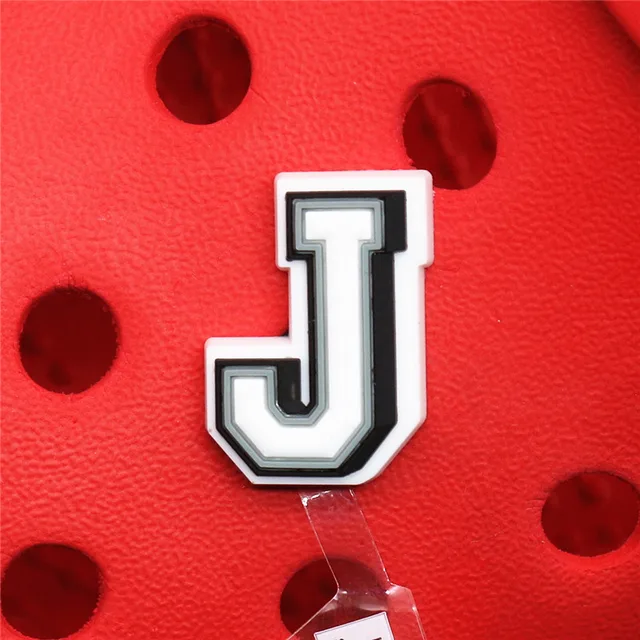 Original PVC Shoe Buckle Accessories DIY Combination English Alphabet Shoes Decoration Jibz for Croc Charms Bracelets Kids Gifts U165-J