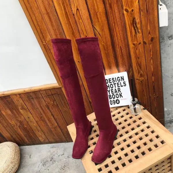 Winter Boots Lady Booties Ladies Shoes Luxury Designer Sexy Thigh High Heels High Sexy Round Toe Boots-women Lace Up - Цвет: 1