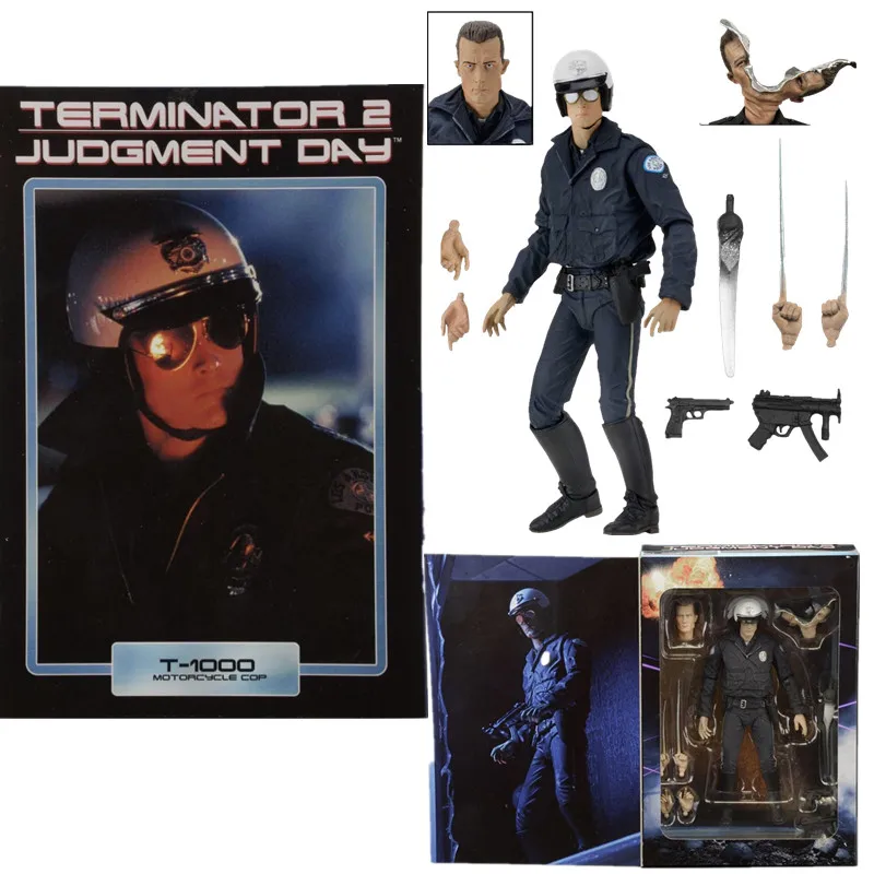 18cm Neca Figure Motocicletta Cop Terminator T 1000 Figura Giorno Del Giudizio Arnold Fyegger Action Figure Modello Giocattolo Regalo Null Aliexpress