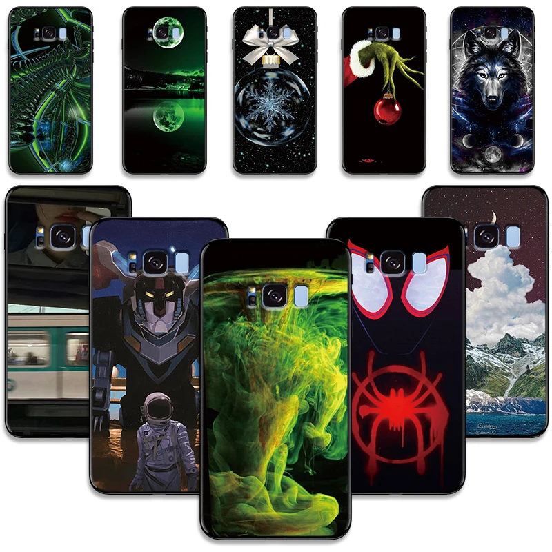 Черный силиконовый чехол с мультяшным рисунком для samsung s6 edge s7 s7egde s мягкая задняя
