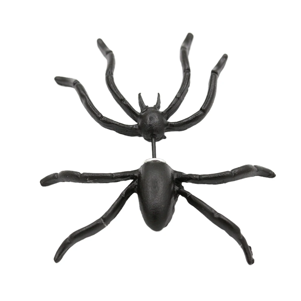 

Punk Black Spider Earrings Halloween 3D Animal Stud Earrings European Vintage Fashion Jewelry Ear cuff Earrings