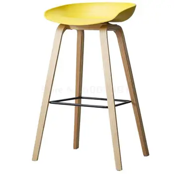 

Nordic Contemporary And Contracted Fashion Creative Chair Stool At The Front Desk Bar High Chair Stool