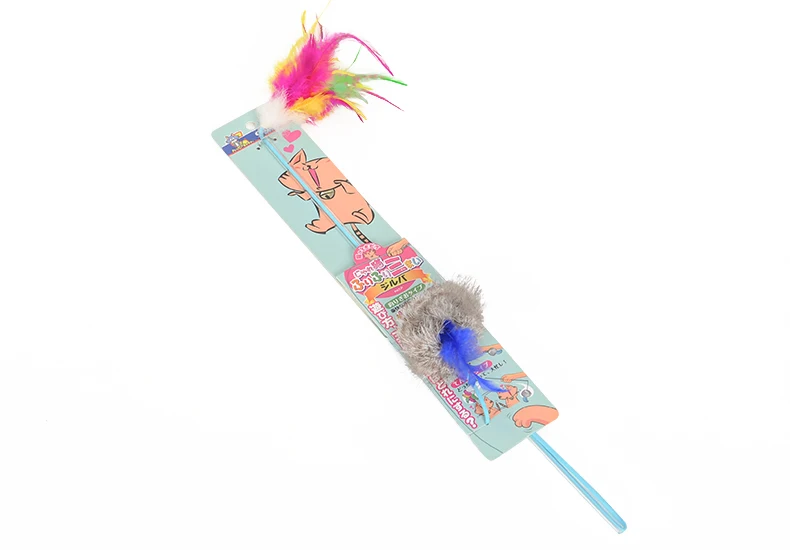 HOOPET игрушки для кошек красочные игрушки для домашних животных для кошек интерактивные перышки палочка товары для домашних животных для котенка