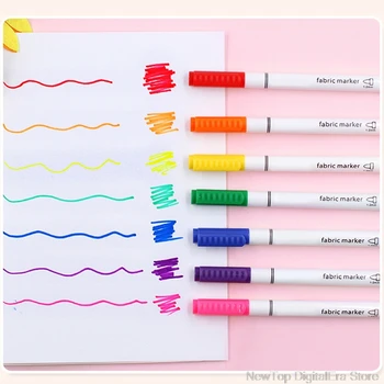 

8Pcs Clothes Textile Markers Fabric Paint Pens DIY Crafts T-shirt Pigment Painting Pen Writing Liner Marker Pen Jy17 20 Dropship