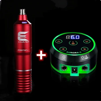 

2020 Newest One LED Light Tattoo Machine Pen +One Aurora-II Tattoo Power Supply Tattoo Kit For Tattoo Artist Free Fast Shipping