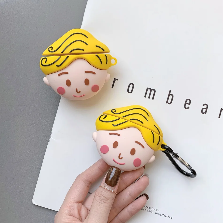 Чехол для наушников с объемным медведем, тыквой, кошкой, для AirPods, чехол, силиконовый чехол с милым мультяшным оленем, аксессуары для Apple Air pods, чехол, коробка
