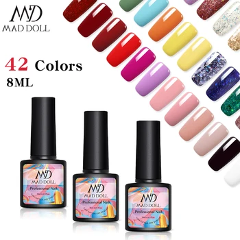 

8ml Gel Nail Polish Nails Shiny Color Soak Off UV Gel Varnish Semi Permanant UV Gel Nail Art Need Led Lamp Top Coat