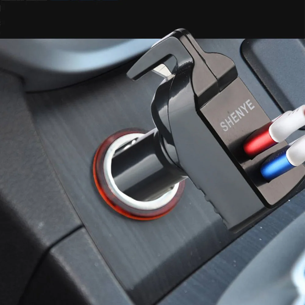 DJSona USB зарядное устройство оконный выключатель сиденье удар безопасности режущий ремень аварийный спасательный инструмент