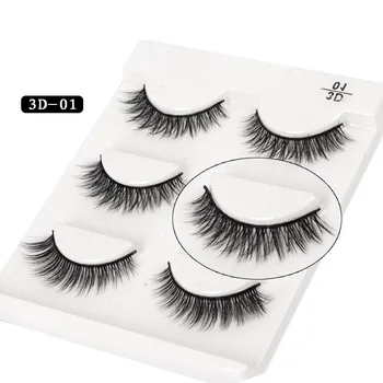 

3D Chemical Fiber False Eyelashes Three-Pack Eyelash Densely Cross Multi-Level Stereo Eyelash
