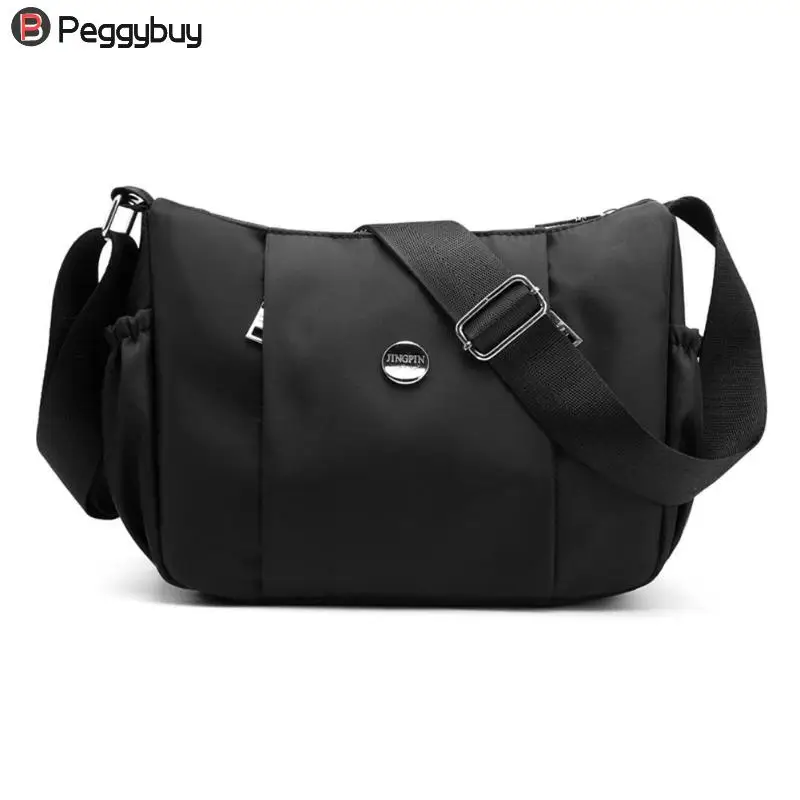 

Nylon Casual Women Messenger Bag Pure Color Large Capacity Shoulder Handbag Fashion Multi Pocket Crossbody Sling Bags