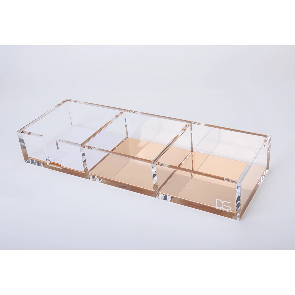 三格盘子 侧面图