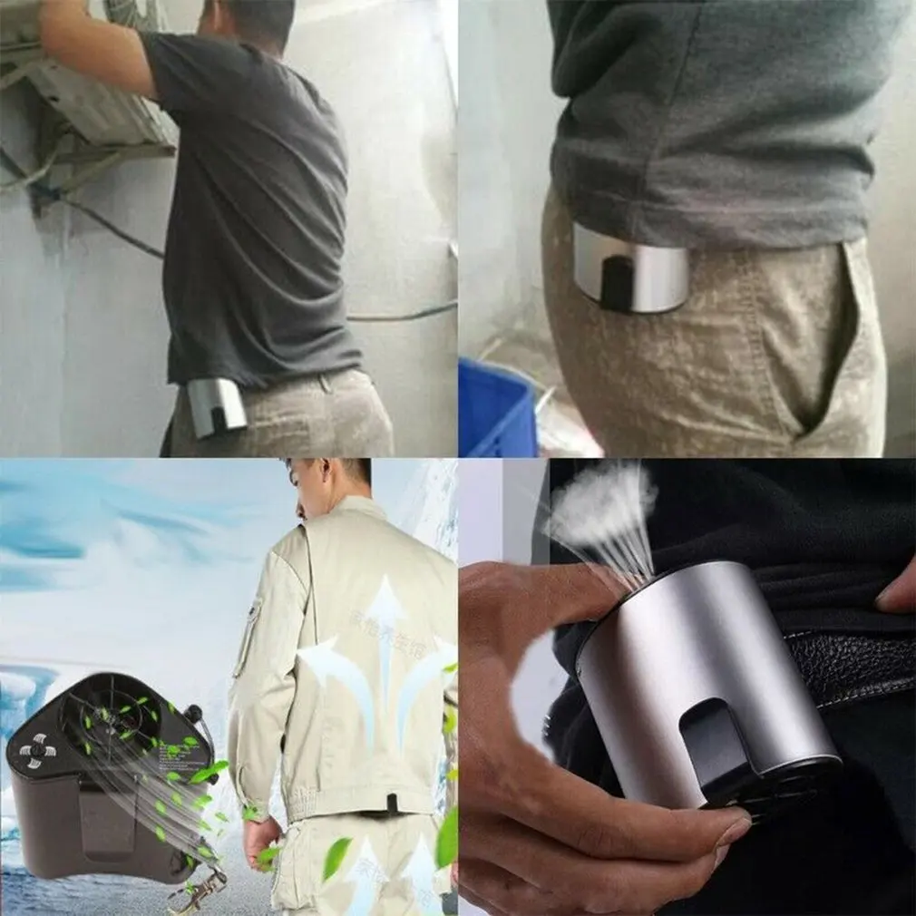 Mobile Air Conditioner Cooler Waist Fan Rechargeable Cool Usb Outdoor Waist Mini Fan Cooling Portable Hanging Waist Mini