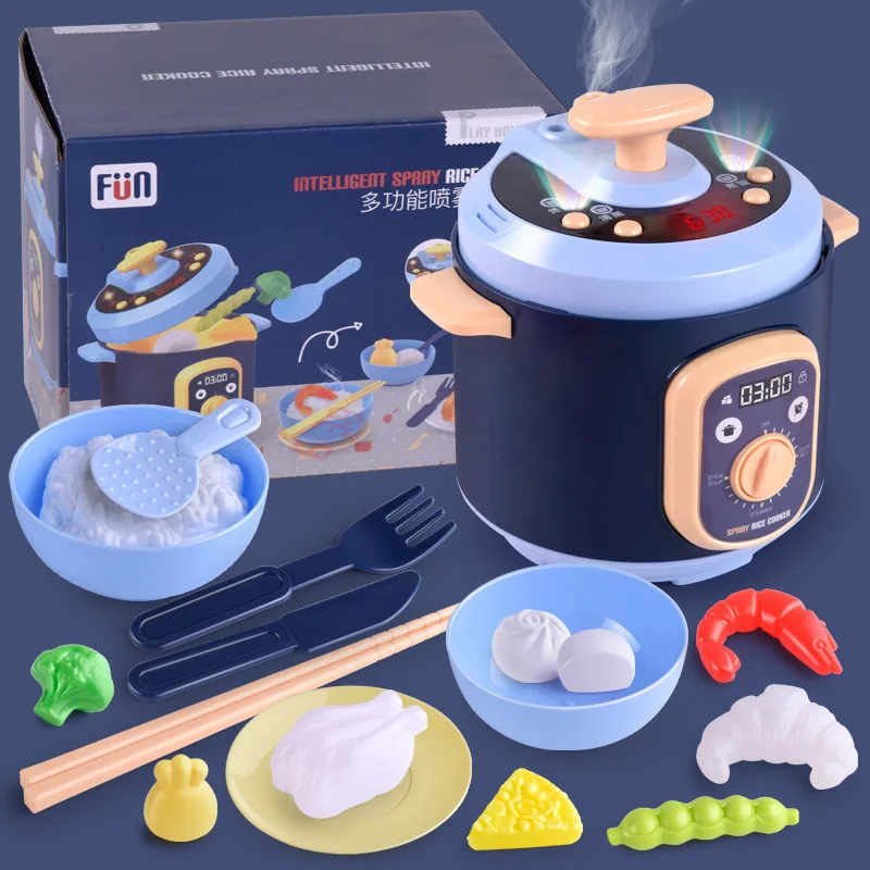 2022 mais novo crianças fingir jogar brinquedos de cozinha simulação  churrasco panelas cozinhar comida role play educacional casa brinquedos -  AliExpress