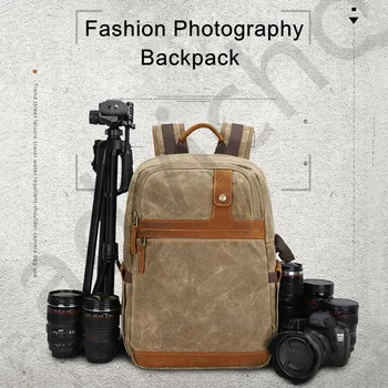

Hot Multifunctional Batik Canvas Camera Backpack Dslr Camera Bag Outdoor Waterproof Large Capacity Travel Photography Bag