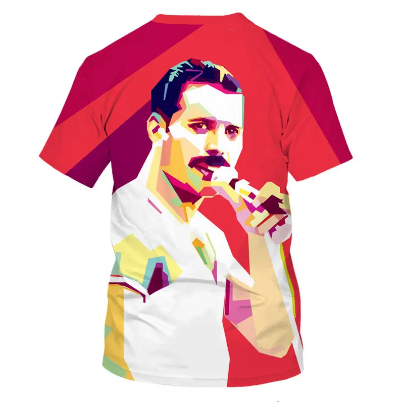 Хип-хоп Фредди Меркьюри футболка для мужчин 3d известная певица футболки мужские странные вещи Повседневная футболка Летняя мода рэп 3D футболки