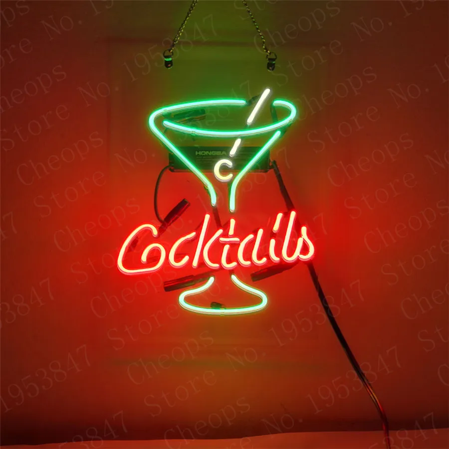 COCKTAILS Neon LED Light Sign Bar Club Pub QUALITY Shop Window Display Martini 