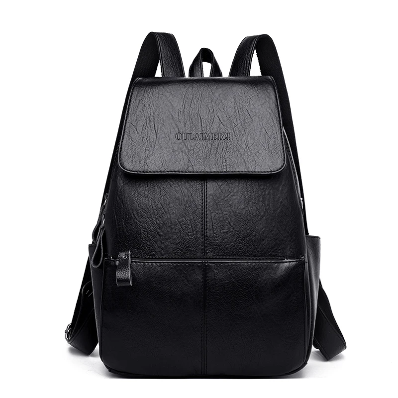 Famous Brand Designer Women PU Leather Backpack Female Casual Travel Bag Teenager School Bag Fashion Women's Bags bolsa feminina