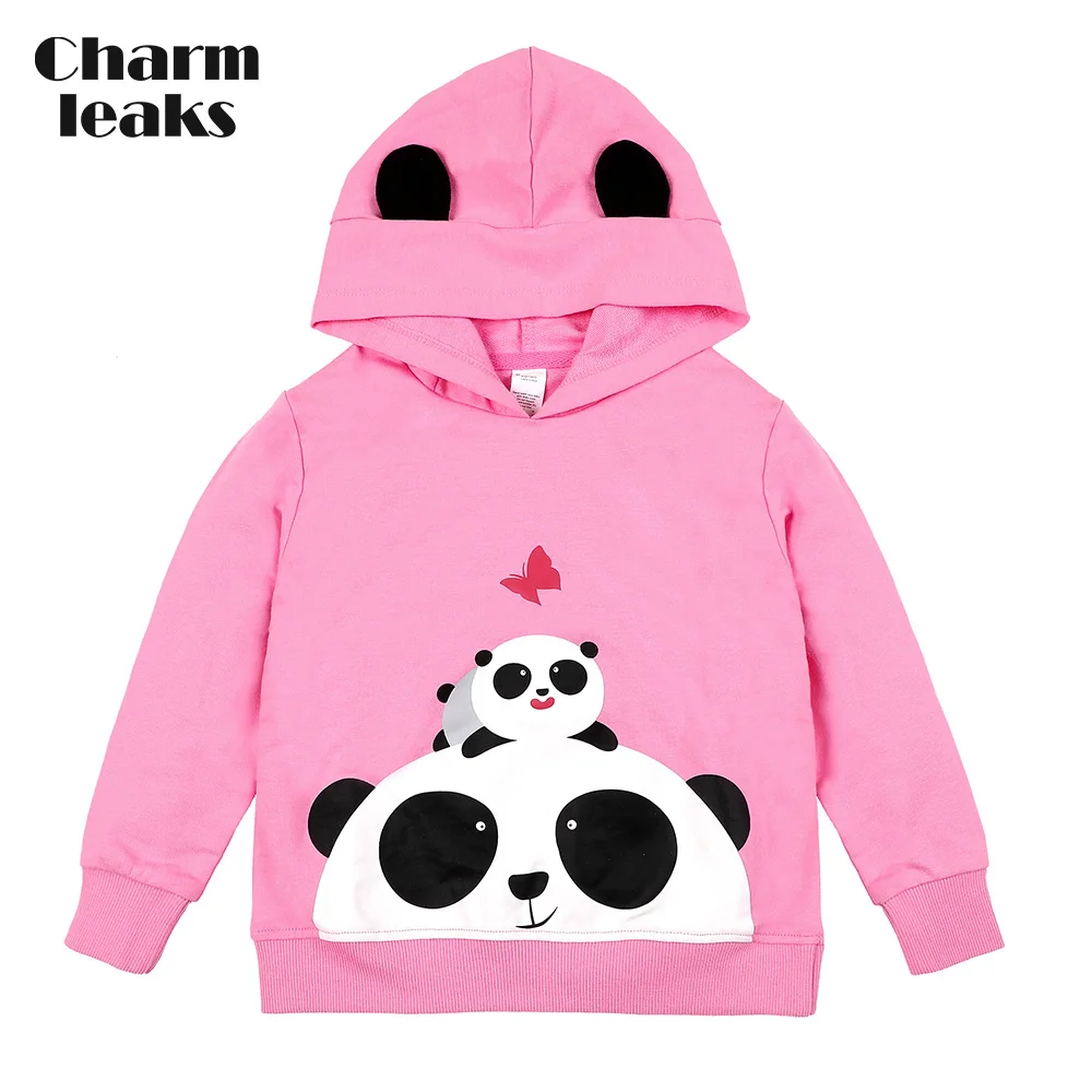Charmleaks детские для мальчиков и девочек, хлопковые худи свитшот с рисунком панда Жираф Принт Пуловеры с длинными рукавами; одежда; мягкая; приятная на ощупь