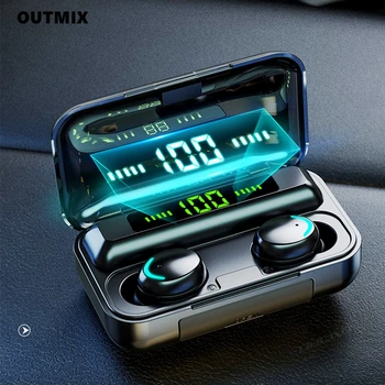 

OUTMIX Bluetooth Earphones With Mic Sports Waterproof TWS Wireless Headphones Touch Control Wireless Headsets Earbuds Phone