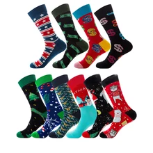 Unisex Colorful Women's Cotton Crew Socks Funny Fruit Animal Beer Food Beer Pattern Creative Men Socks Christmas Gifts Sokken