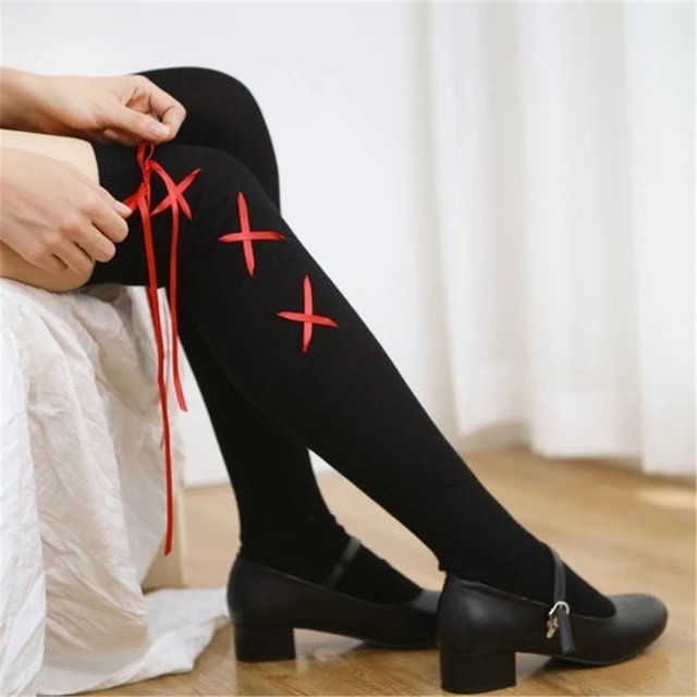 Lolita Sexy Women Stockings Cosplay JK Socks Bow Cute Long Knee
