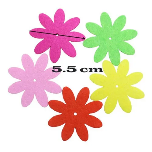 5.5cm Galsang flower 100 шт букеты из шерсти, войлочные цветы, сделай сам, для детей, ручная работа, для валяния, для шитья, аппликация, аксессуары, рождественские фетровые подвесные украшения - Цвет: 5.5cm Galsang flower