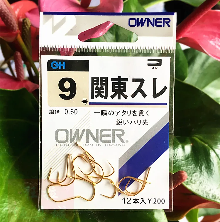 Японский владелец 10112 рыболовные крючки Kanto Fishinghook Owner Oh Золотой крючок из высокоуглеродистой стали без колючки