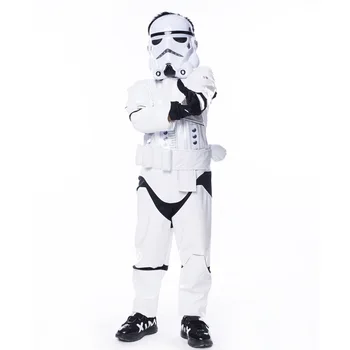 

JEMMALEONG Deluxe Star Wars The Force Awakens Stromtrooper Cosplay For Kid Boy Fancy Dress Halloween Carnival Performance Show