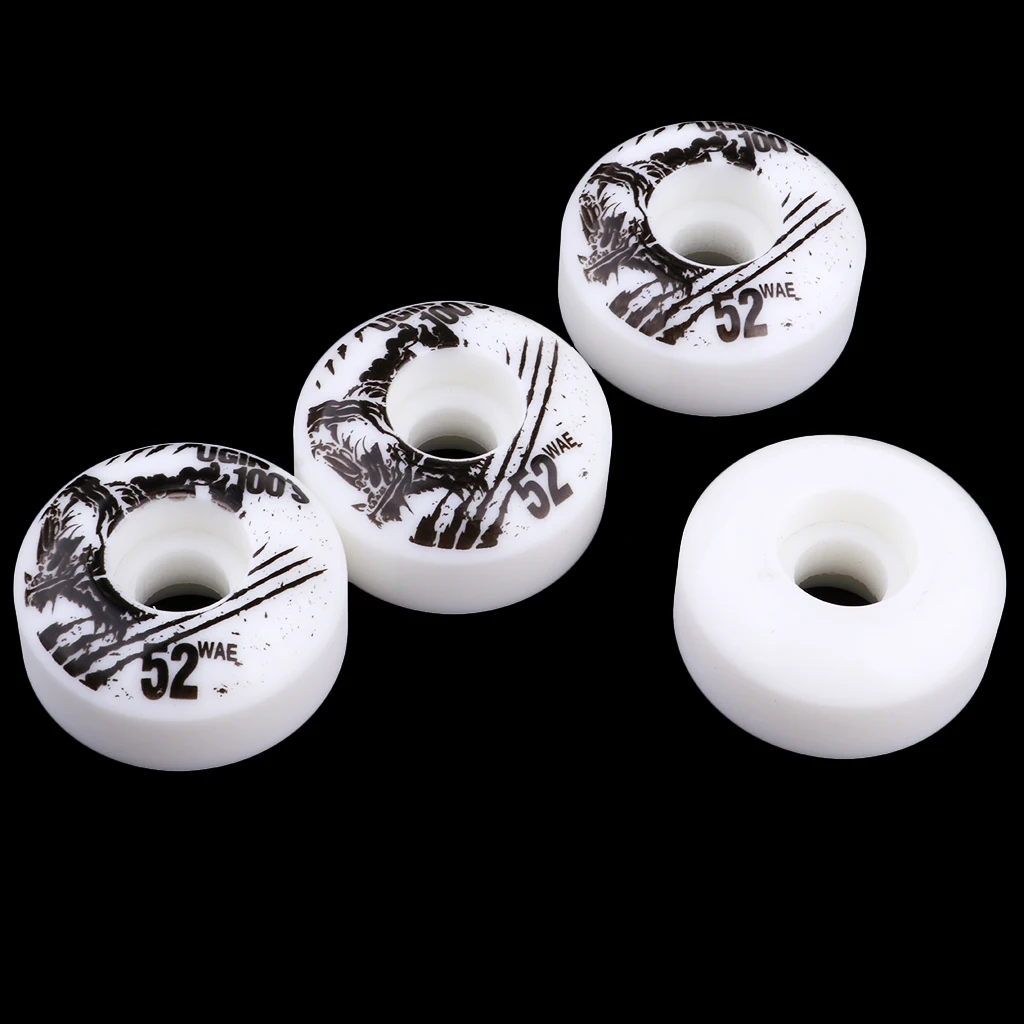 4Pcs 52mm 100A High Performance Skateboard Wheels Durable PU Skate Wheels 100A Super Smooth Skate Board Accessories
