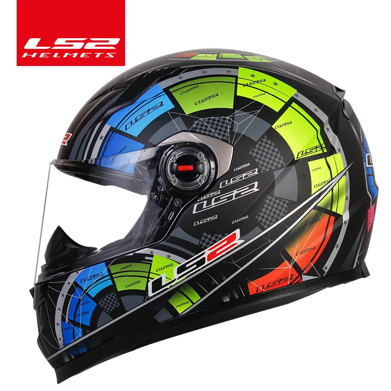 LS2 FF358 полный уход за кожей лица moto rcycle шлем ls2 moto cross racing мужские и женские casco moto шлем LS2 ECE утвержден без насоса - Цвет: flywheel