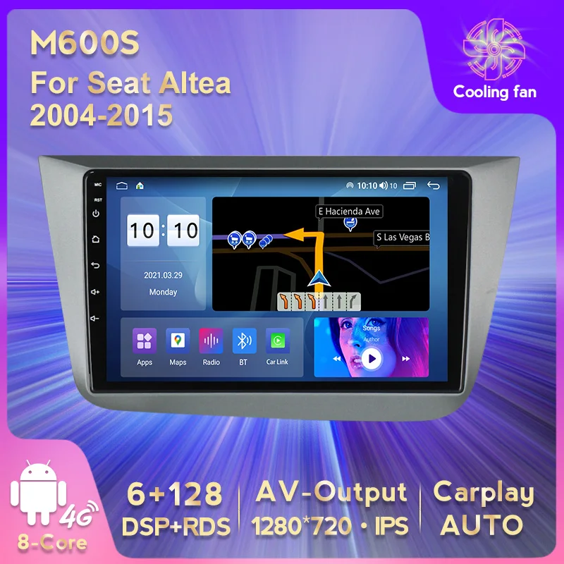 Автомобильная аудиосистема 6G + 128G Android 11 RDS DSP 4G LTE автомобильный радиоприемник