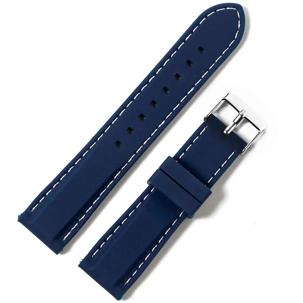 deep blue 1 18 мм 20 мм 22 мм силиконовый ремешок резиновый ремешок для часов Seiko 5 SRP SKX007 ProPex PADI Casio Edifice часы браслет спортивный человек - Цвет ремешка: deep blue 1