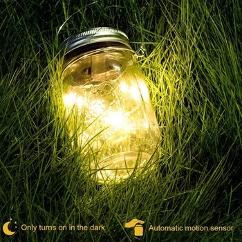 

LED Light Garden Lights Outdoor Solar Powered Lights For Mason Jar Lid Insert Light LED String Light Lamp for Home Bedroom Cafe