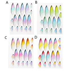 83XC Dragonfly Cicada Butterflies Simulated Wing Material Pendant Earring DIY Jewelry