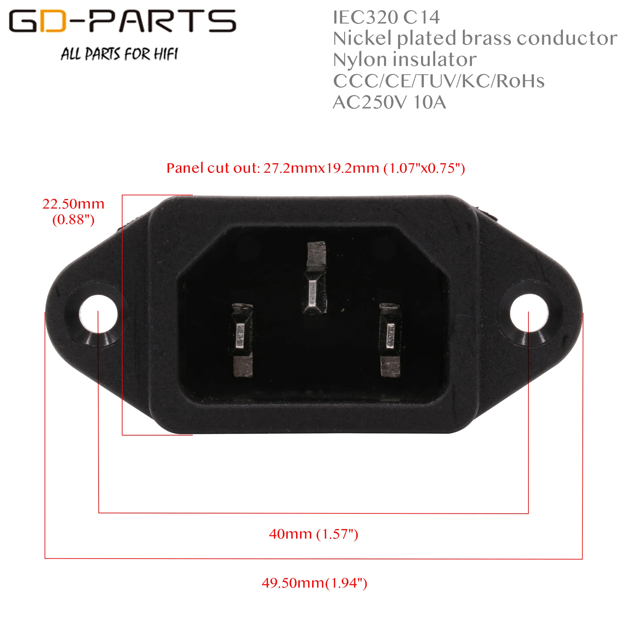 IEC320 C14  AC   Ŀ,  ڵ Ա ܼƮ AC 250V 10A CCC CE 10 