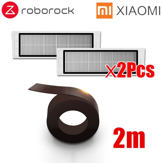 Для XIAOMI Пылесос часть Roborock S50 S51 боковая щетка HEPA фильтр основная щетка, Очищающий Инструмент Швабра Ткань Виртуальная магнитная полоса - Цвет: 1