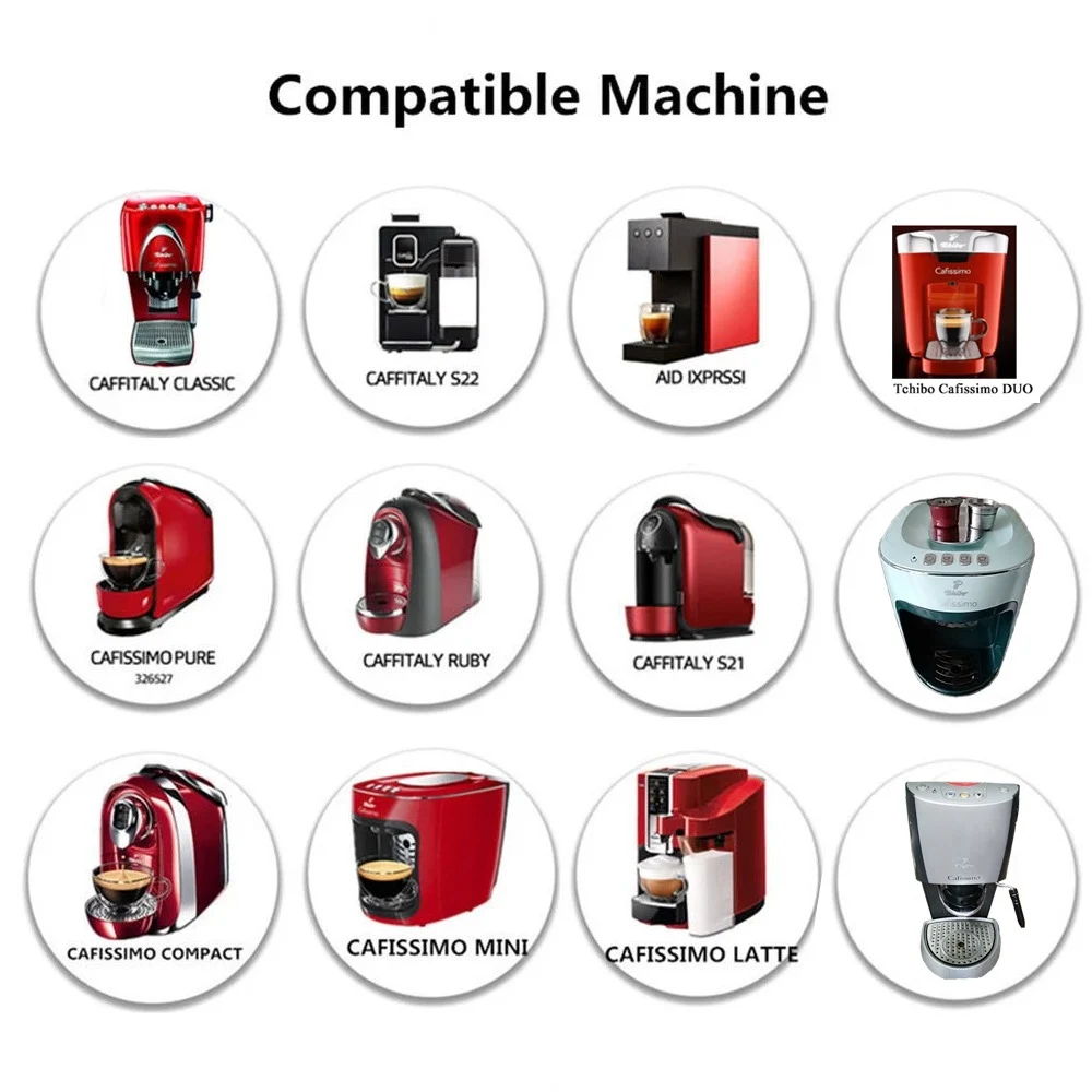 ICafilas cápsulas de café reutilizables recargables de acero inoxidable,  filtro de cafetera para Caffitaly & Tchibo Cafissimo Classic  Machine|Filtros de café| - AliExpress