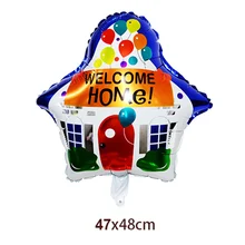 1 шт. 47x48 см Добро пожаловать Дом Воздушный шар из фольги воздушный шар Добро пожаловать домой вечерние украшения