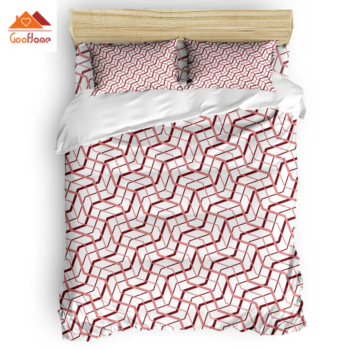 

Irregular Geometric Pattern Duvet Cover Set Vintage Floral Art Design Collection of 3/4pcs Bedding Set Bed Sheet Pillowcases