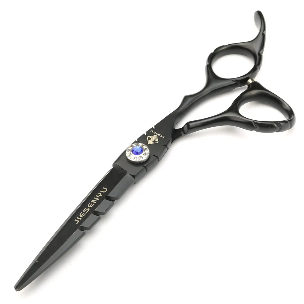 Японские Ножницы 6,0 дюймов Черные ножницы для правой руки Уход за волосами удобные и простые в использовании идеальные стрижки волос - Цвет: Black Cutting
