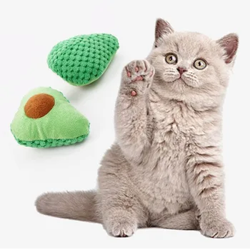 

Pet Sport Playing Toy Scratch-resistant Pet Soft Plush Toy Cute Playing Fruit-shaped Interactive Toy Cat Play Bite Pet Toys New